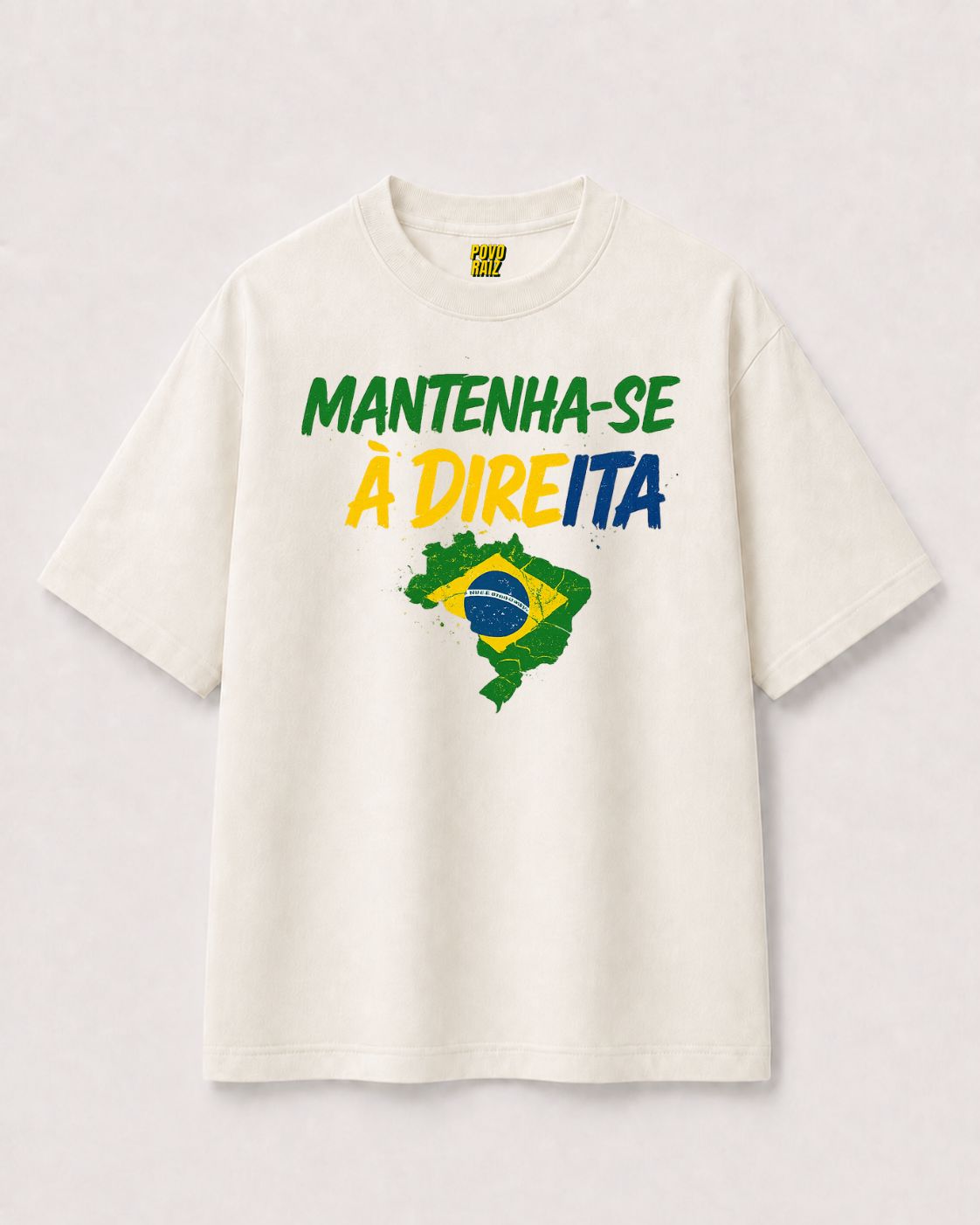 CAMISETA "MANTENHA-SE À DIREITA"