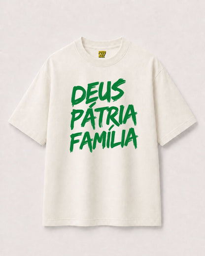 CAMISETA "DEUS, PÁTRIA, FAMÍLIA"